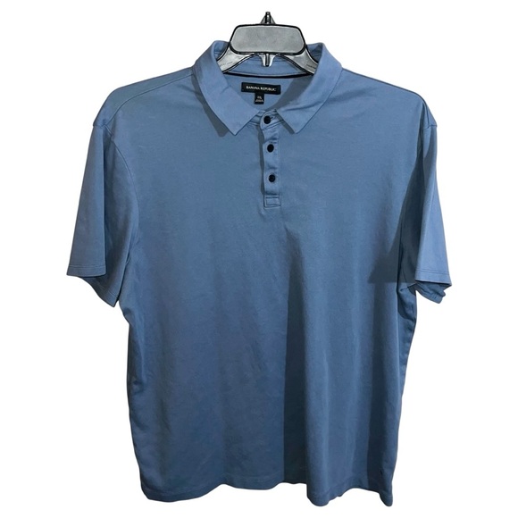 Banana Republic Polo Shirts Men’s XXL Blue Burgundy Short Sleeve Lot Of 3 - Picture 4 of 10